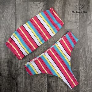 Amzbrly Striped Cheeky One Piece Size M